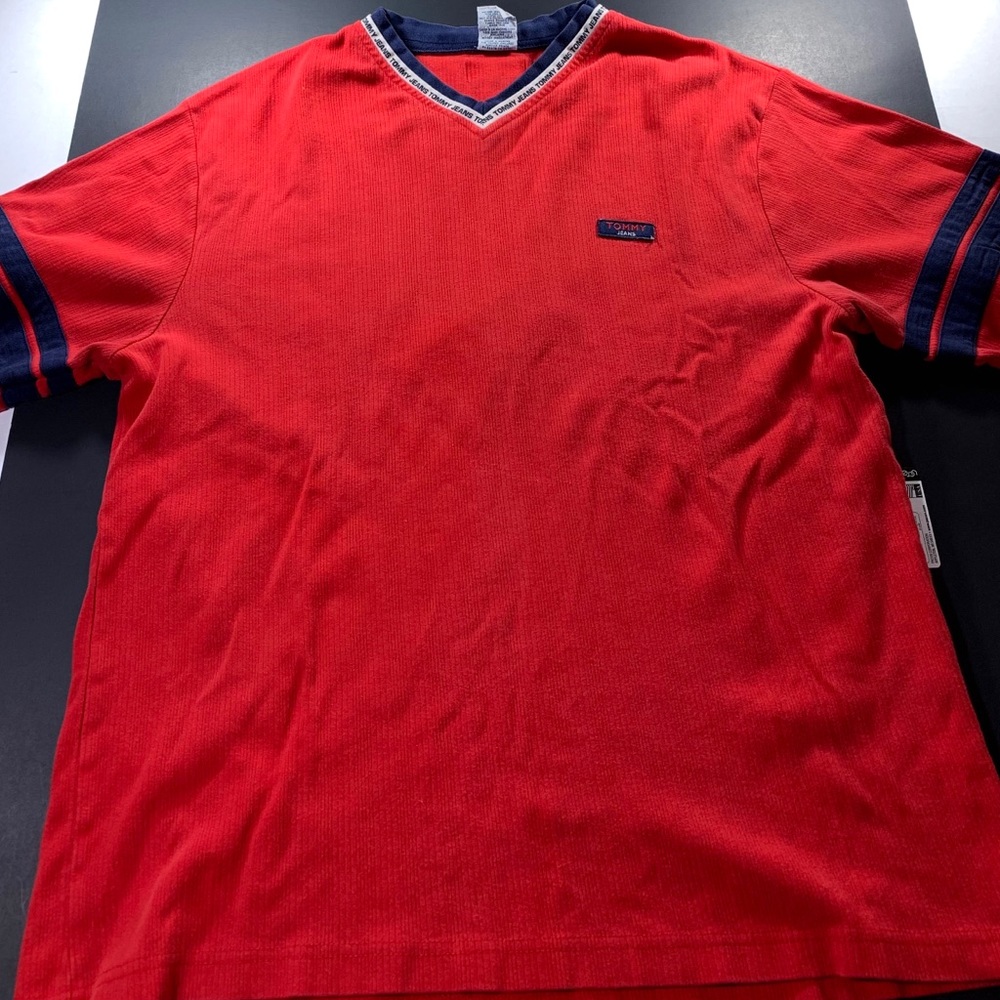 VTG. Red Xl Tommy Hilfiger Long Sleeve Shirt